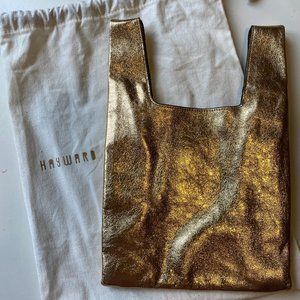 Hayward | leather mini shopper metallic gold foil